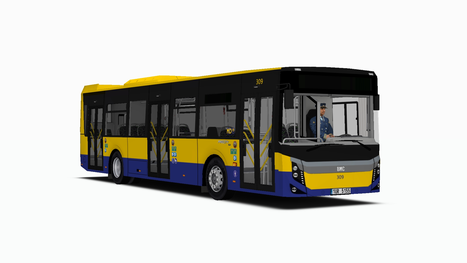 Přední čelo a pravá strana